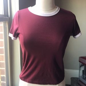 H&M Burgundy tee